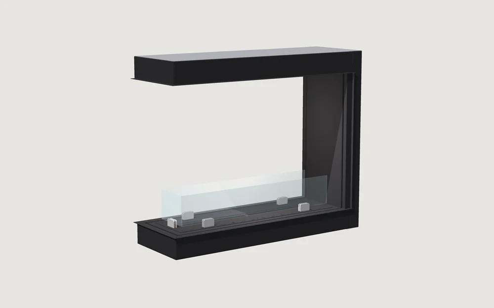 Chimenea de bioetanol Fuegolo FEH1 U 1000, U-line, 1000 mm, perspectiva de estudio