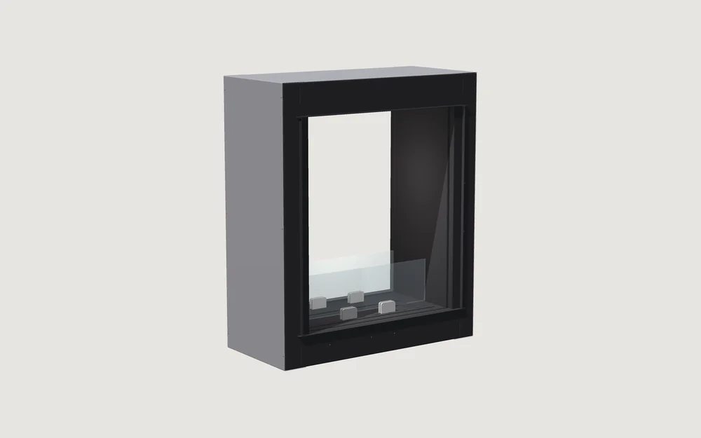 Chimenea de bioetanol Fuegolo FEH1 V 600, Vision, 600 mm, perspectiva de estudio