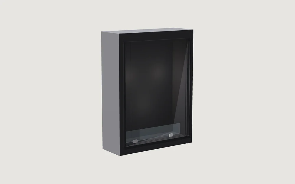 Chimenea de bioetanol Fuegolo FEH2 UNO 1000, Uno, 1000 mm, perspectiva de estudio