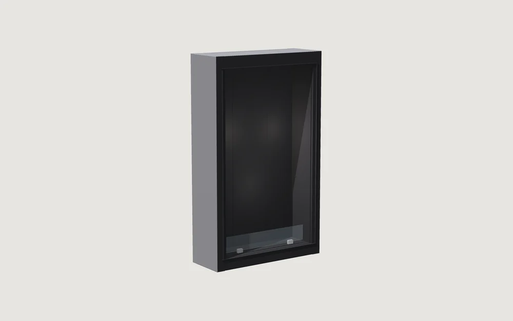 Chimenea de bioetanol Fuegolo FEH3 UNO 1000, Uno, 1000 mm, perspectiva de estudio