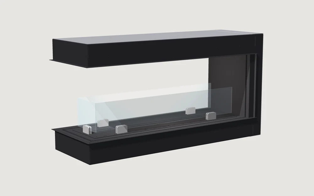 Chimenea de bioetanol Fuegolo FEP U 1000, U-line, 1000 mm, perspectiva de estudio