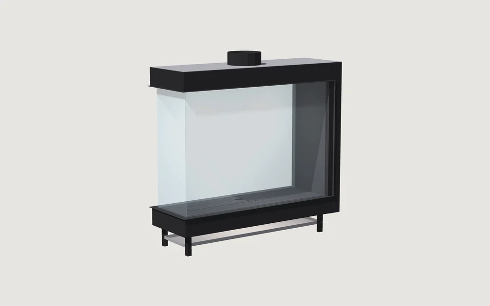 Chimenea de gas Fuegolo FGH1 U 1000, U-line, 1000 mm, perspectiva de estudio