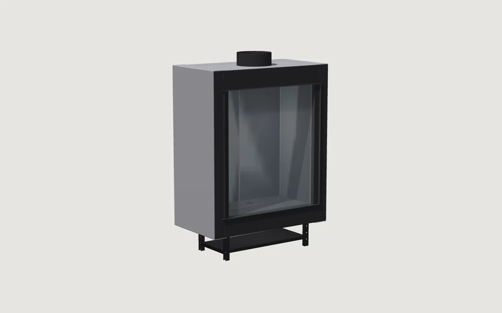 Chimenea de gas Fuegolo FGH1 UNO 600, Uno, 600 mm, perspectiva de estudio