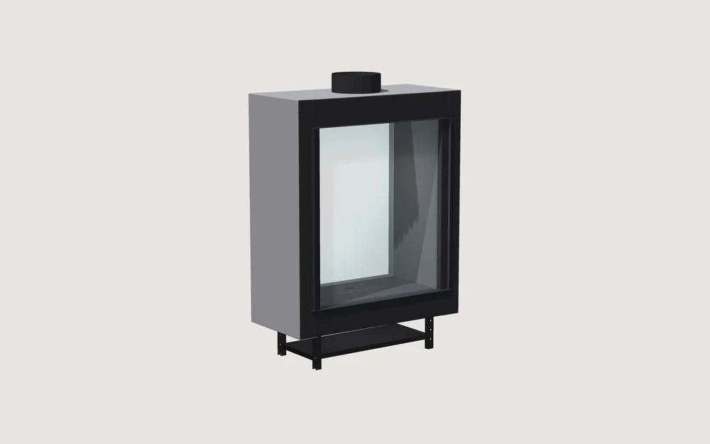 Chimenea de gas Fuegolo FGH1 V 600, Vision, 600 mm, perspectiva de estudio