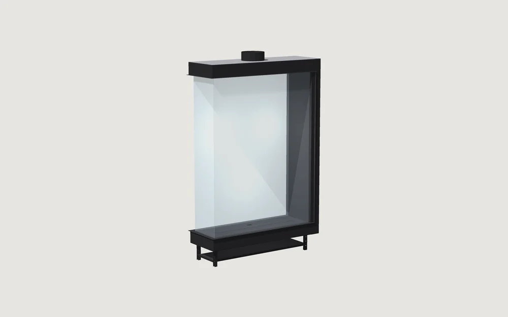 Chimenea de gas Fuegolo FGH2 U 1000, U-line, 1000 mm, perspectiva de estudio