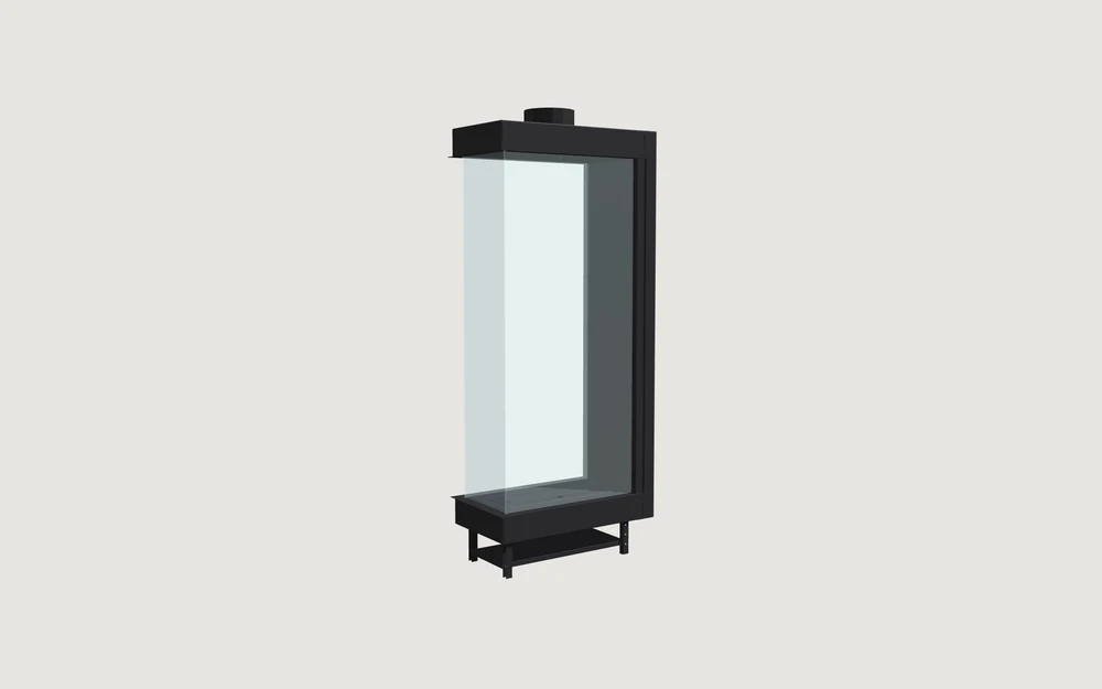 Chimenea de gas Fuegolo FGH2 U 600, U-line, 600 mm, perspectiva de estudio