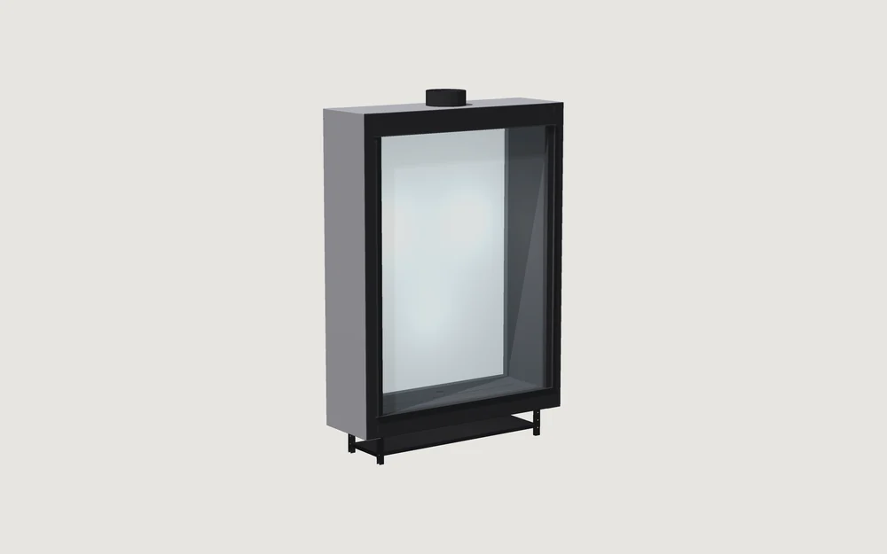 Chimenea de gas Fuegolo FGH2 V 1000, Vision, 1000 mm, perspectiva de estudio
