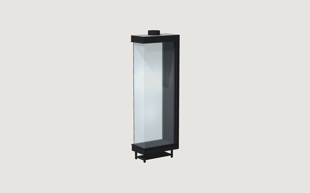 Chimenea de gas Fuegolo FGH3 U 600, U-line, 600 mm, perspectiva de estudio