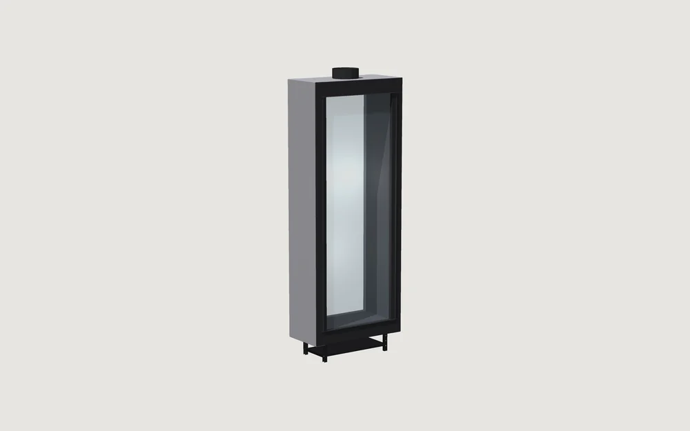 Chimenea de gas Fuegolo FGH3 V 600, Vision, 600 mm, perspectiva de estudio